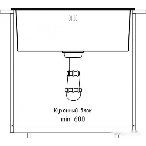Кухонная мойка GranFest Metal GF-5344 PVD графит (с сифоном)