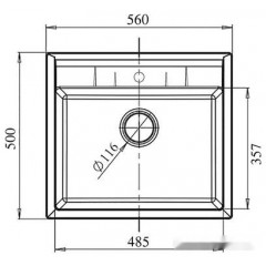 Кухонная мойка GranFest Quadro GF-Q561 (кашемир)