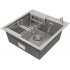 Кухонная мойка ARFEKA ECO AR 500*500, коландер, дозатор SATIN +CL AR+DS AR