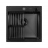 Кухонная мойка ARFEKA ECO AR 500*500, коландер, дозатор BLACK DECOR CL AR+DS AR