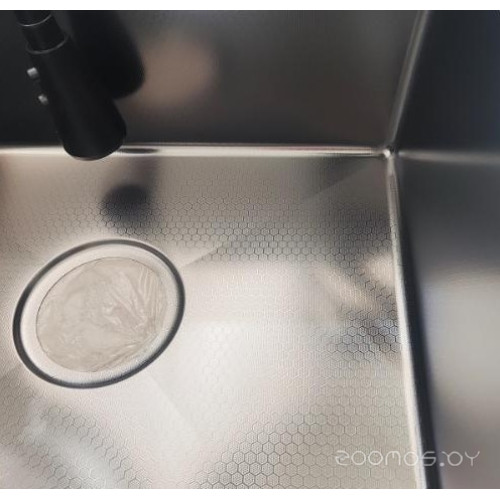 Кухонная мойка ARFEKA ECO AR 600*500, коландер, дозатор BLACK DECOR +CL AR+DS AR