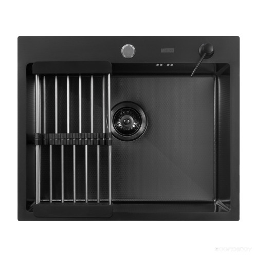 Кухонная мойка ARFEKA ECO AR 600*500, коландер, дозатор BLACK DECOR +CL AR+DS AR