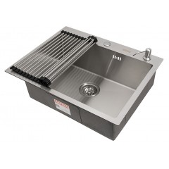 Кухонная мойка ARFEKA ECO AR 600*500, роллер-мат, дозатор SATIN