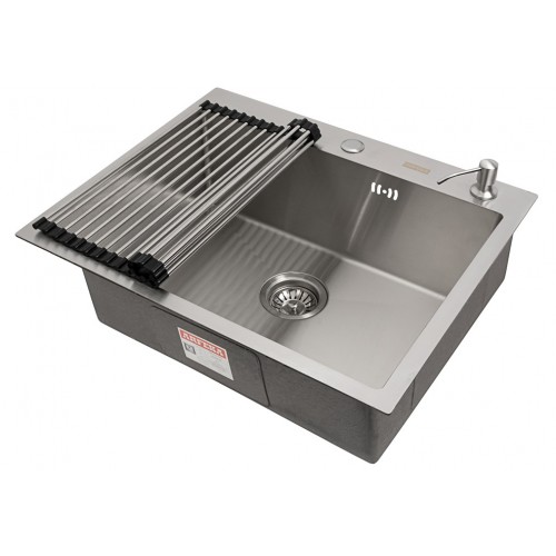 Кухонная мойка ARFEKA ECO AR 600*500, роллер-мат, дозатор SATIN