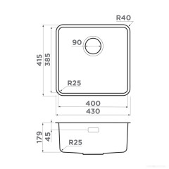 Кухонная мойка Omoikiri Omi 43-U/I-GB Ultra (графит)
