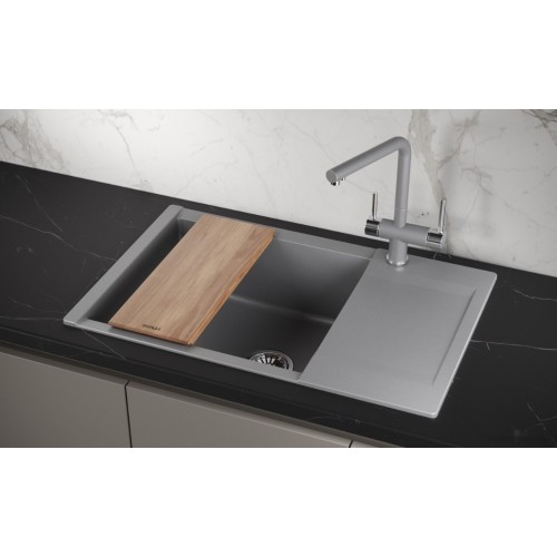 Кухонная мойка Granula ES-7807 (алюминиум)