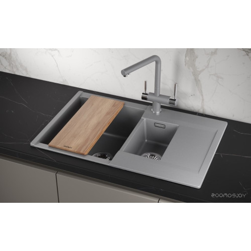 Кухонная мойка Granula ES-7808 (алюминиум)