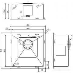 Кухонная мойка Zorg ZRN 4545 Premium PVD Gunblack