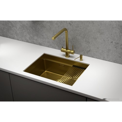 Кухонная мойка Granula GR-6045U (золото сатин)
