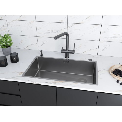 Кухонная мойка Paulmark NEXT-SKEW-740 PM887444-GM