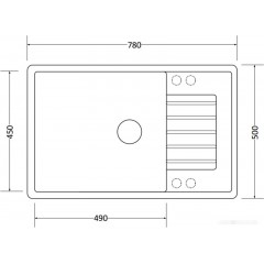 Кухонная мойка Zorg Dello 78 (черный оникс)