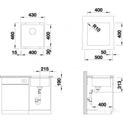 Кухонная мойка Zorg Subline 40 (черный оникс)