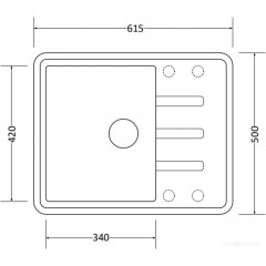 Кухонная мойка Zorg Torino 62 (черный оникс)