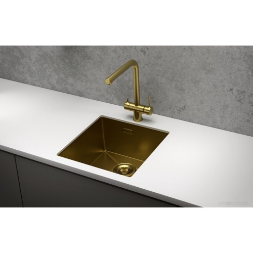 Кухонная мойка Granula GR-4445U (золото сатин)