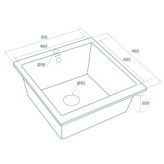 Кухонная мойка Paulmark Brilon PM104546-GR