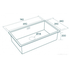 Кухонная мойка Paulmark PM807444-BG