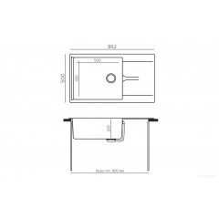 Кухонная мойка Polygran Gals 862 (светло-серый)