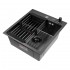 Кухонная мойка ARFEKA ECO AR 450*500, коландер, дозатор BLACK +CL AR+DS AR