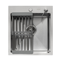 Кухонная мойка ARFEKA ECO AR 450*500, коландер, дозатор SATIN +CL AR+DS AR