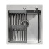 Кухонная мойка ARFEKA ECO AR 450*500, коландер, дозатор SATIN +CL AR+DS AR