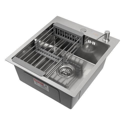 Кухонная мойка ARFEKA ECO AR 450*500, коландер, дозатор SATIN DECOR +CL AR+DS AR