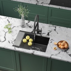 Кухонная мойка Roxen Uno 560210-54B (набор ролл-мат, дозатор, сифон)