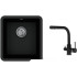 Кухонная мойка AquaSanita Arca SQA101 + Akvaduo 2663 L (черный металлик 601)