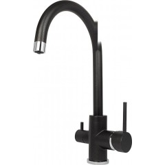 Кухонная мойка AquaSanita Bella SQB102 + Sabiaduo 2963 (черный металлик 601)