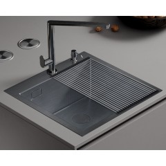 Кухонная мойка Roxen Simple 560220-45B графит