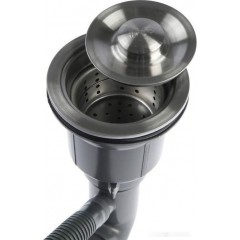 Кухонная мойка Roxen Simple 560220-50B PVD оружейная сталь (с коландером и дозатором)