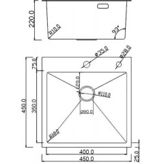 Кухонная мойка Roxen Snake 560220-45-BS графит