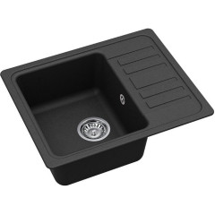Кухонная мойка AquaSanita Notus SQ102 + Sabia 5523 (черный металлик 601)