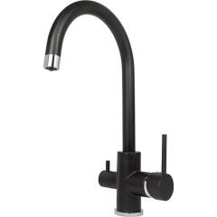 Кухонная мойка AquaSanita Notus SQ102 + Sabiaduo 2963 (черный металлик 601)