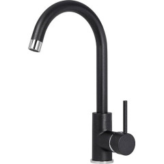 Кухонная мойка AquaSanita Quadro SQQ100 + Sabia 5523 (черный металлик 601)
