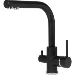 Кухонная мойка AquaSanita Simplex SQS100 + Akvaduo 2663 L (черный металлик 601)