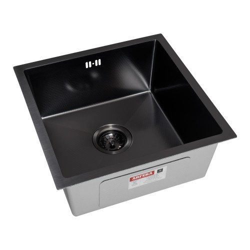 Кухонная мойка ARFEKA ECO AR 450*450 BLACK PVD NANO DECOR MILLET GRAINS