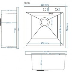 Кухонная мойка Schtoff Best Decor Silver 5050