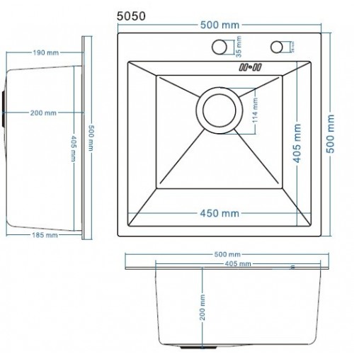 Кухонная мойка Schtoff Best Decor Silver 5050