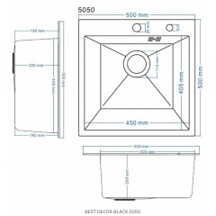 Кухонная мойка Schtoff Best Decor Black 5050