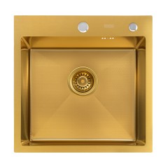 Кухонная мойка ARFEKA ECO AR 500*500 GOLD PVD NANO DECOR