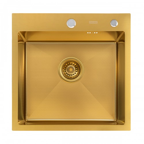 Кухонная мойка ARFEKA ECO AR 500*500 GOLD PVD NANO DECOR