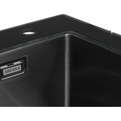Кухонная мойка ARFEKA ECO AR 500*500 GS BLACK GLASS + BLACK PVD NANO