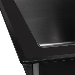 Кухонная мойка ARFEKA ECO AR 500*500 GS BLACK GLASS + BLACK PVD NANO