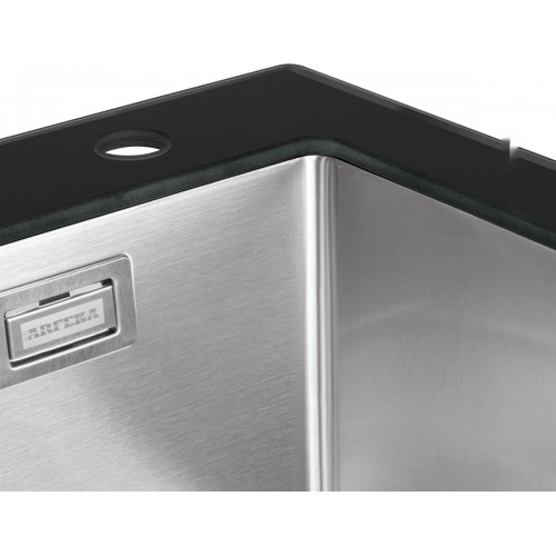 Кухонная мойка ARFEKA ECO AR 500*500 GS BLACK GLASS + SATIN