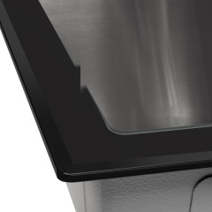 Кухонная мойка ARFEKA ECO AR 500*500 GS BLACK GLASS + SATIN