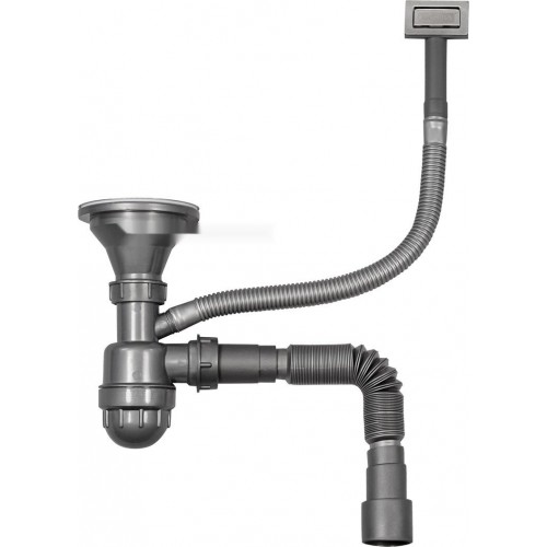 Кухонная мойка ARFEKA ECO AR 500*500 GS BLACK GLASS + SATIN