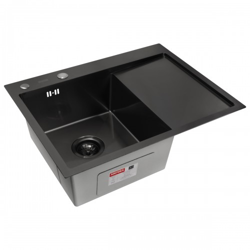 Кухонная мойка ARFEKA ECO AR 650*500 L BLACK PVD NANO