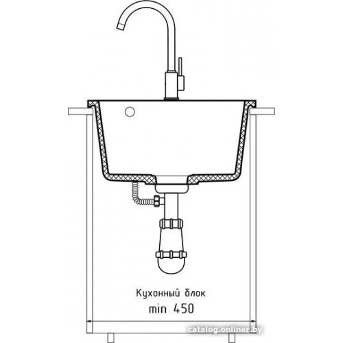 Кухонная мойка GranFest Urban GF-UR-644 (песочный)
