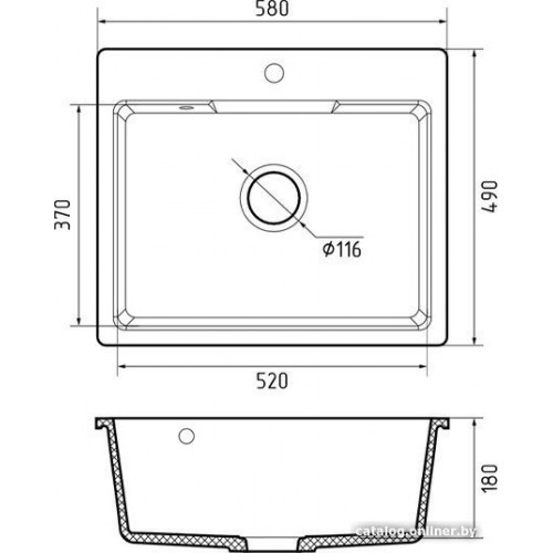 Кухонная мойка GranFest Urban GF-UR-658 (темно-серый)