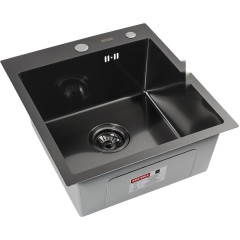 Кухонная мойка ARFEKA ECO AR 450*500 BLACK PVD NANO DECOR MILLET GRAINS